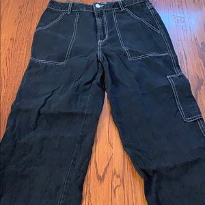 Black cargo jeans